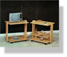 PING�INO  Carret TV amb rodes i ampoller Pi, faig, freixa, roura